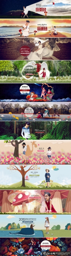 ��Ʒʱ�е��̺�����ƴ�ȫ ����Ůװͯװ�廭��������banner��� ͯ�������⾳�������