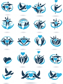 20�������ɫ����־logo��ƴ����ز�ģ�����أ�������ɫ����־logo����ز��������